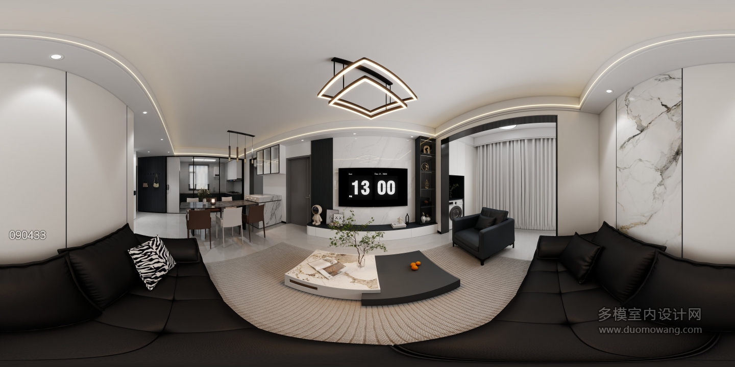 现代黑白灰客厅