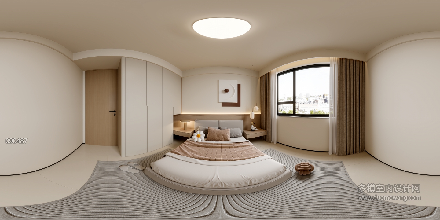 现代次卧全景