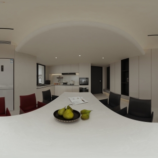 现代 餐厅 全景 新