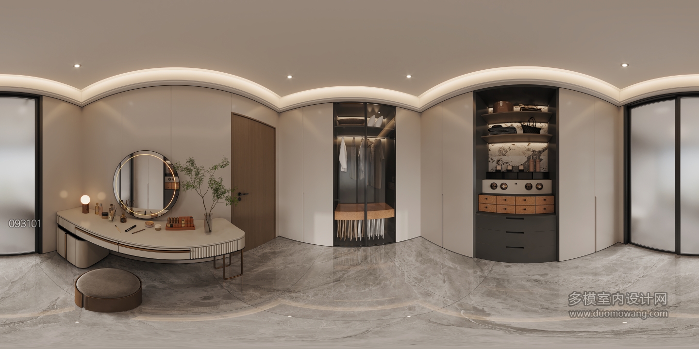 三楼衣帽间全景