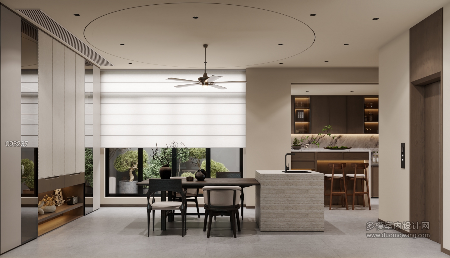 新中式一层餐厅