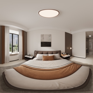 现代二楼主卧全景