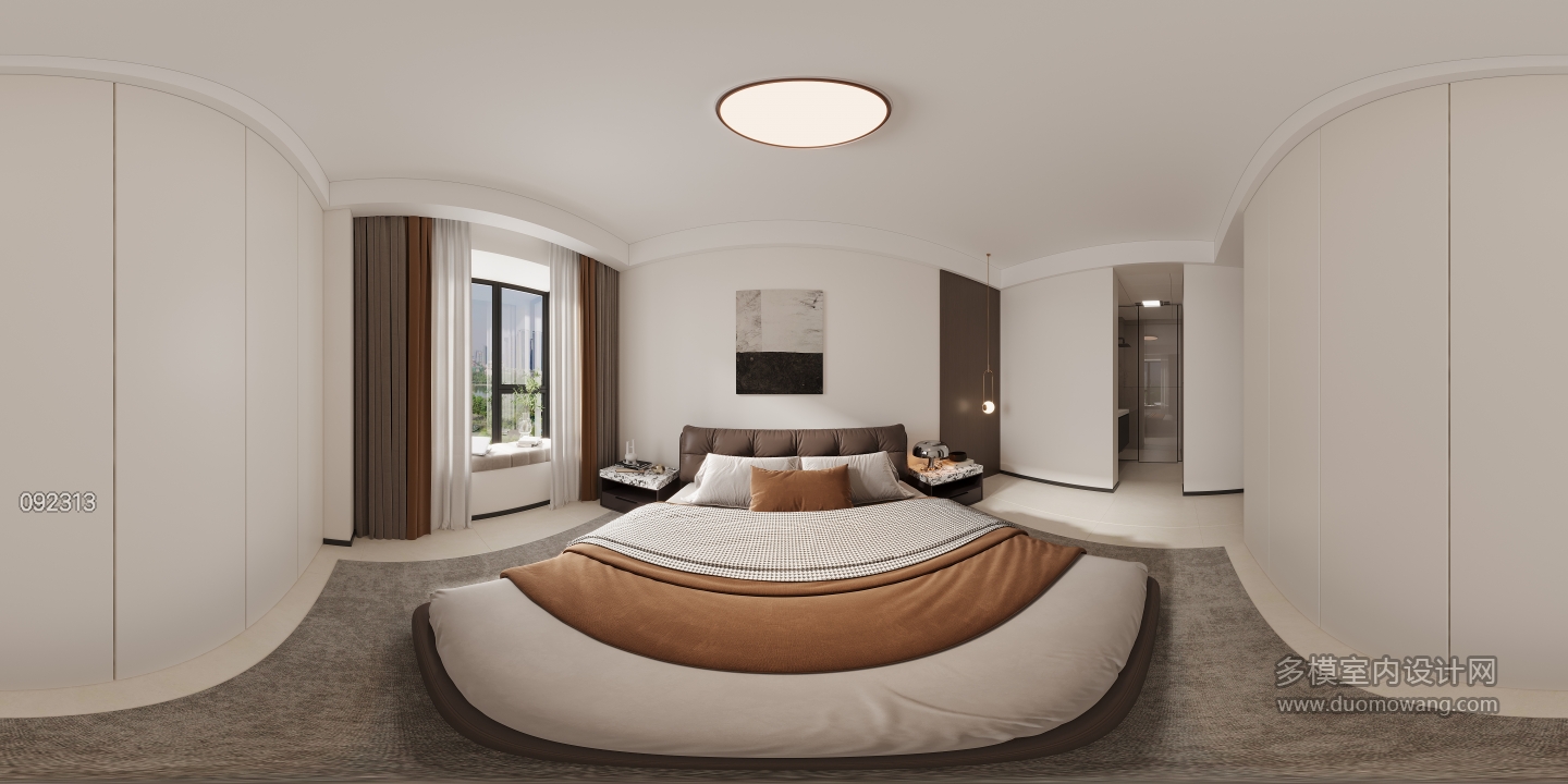 现代二楼主卧全景