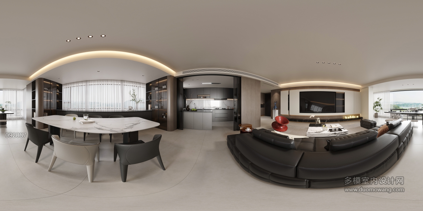 现代客厅全景