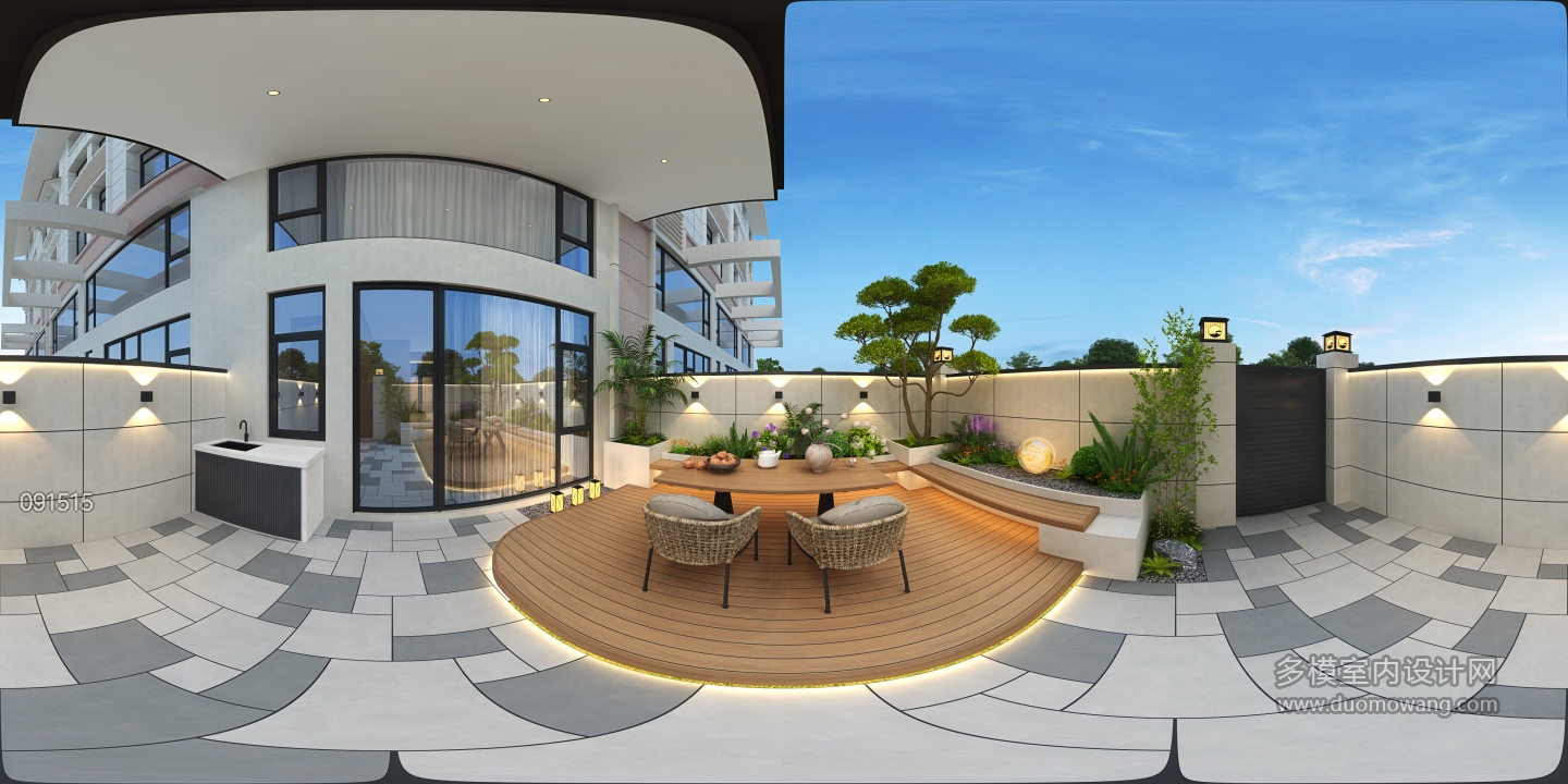 现代中式后花园