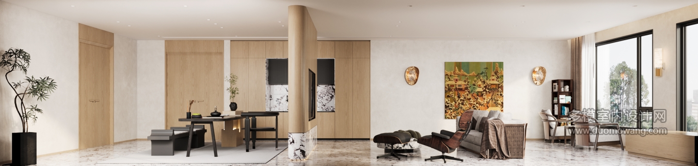 现代-三楼客厅茶室