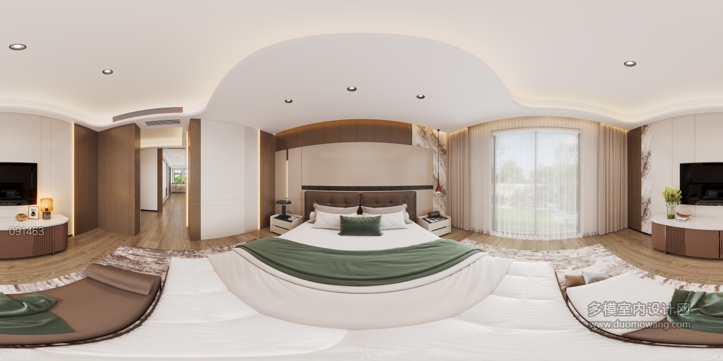 现代主卧全景
