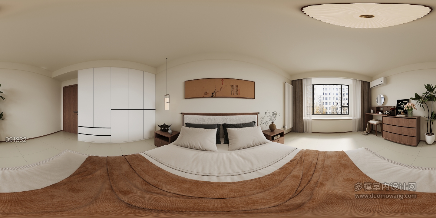 现代主卧全景