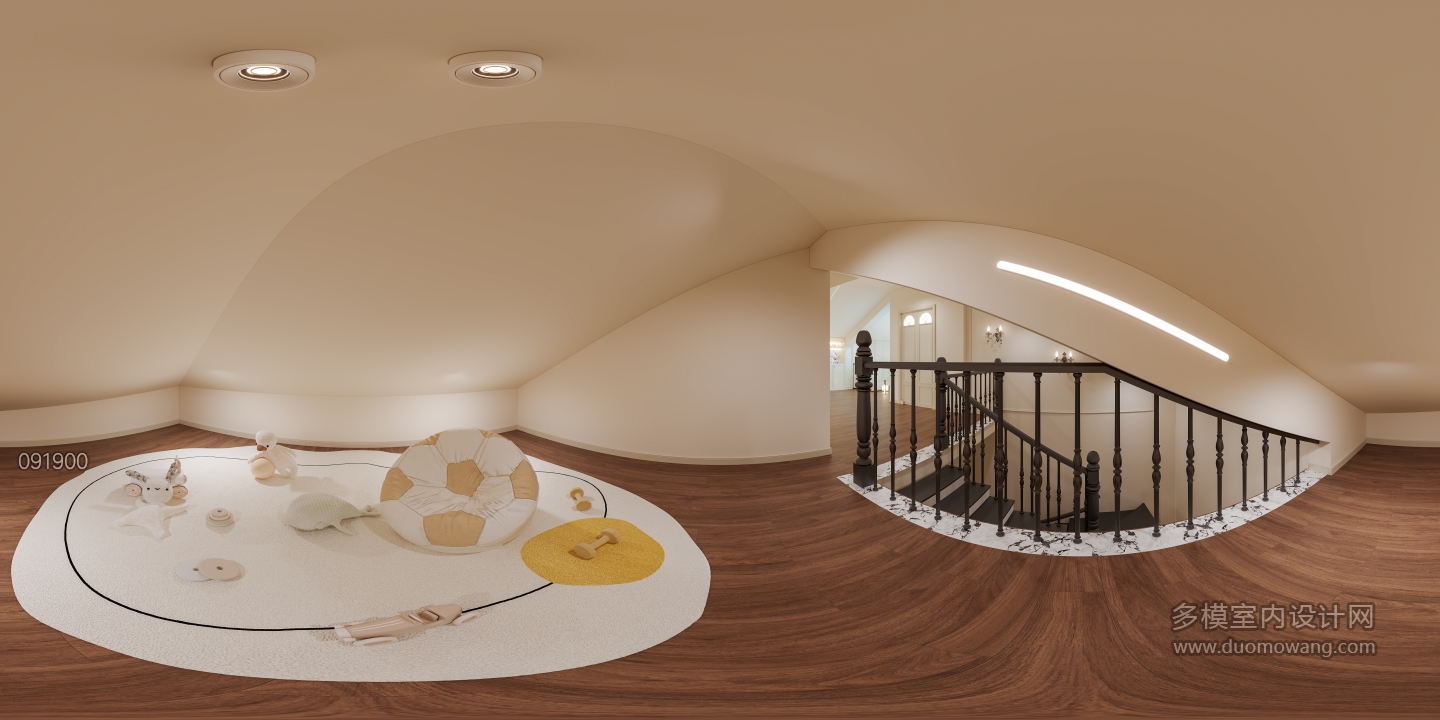 法式小孩娱乐区全景