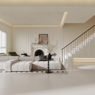 现代轻法一层客厅