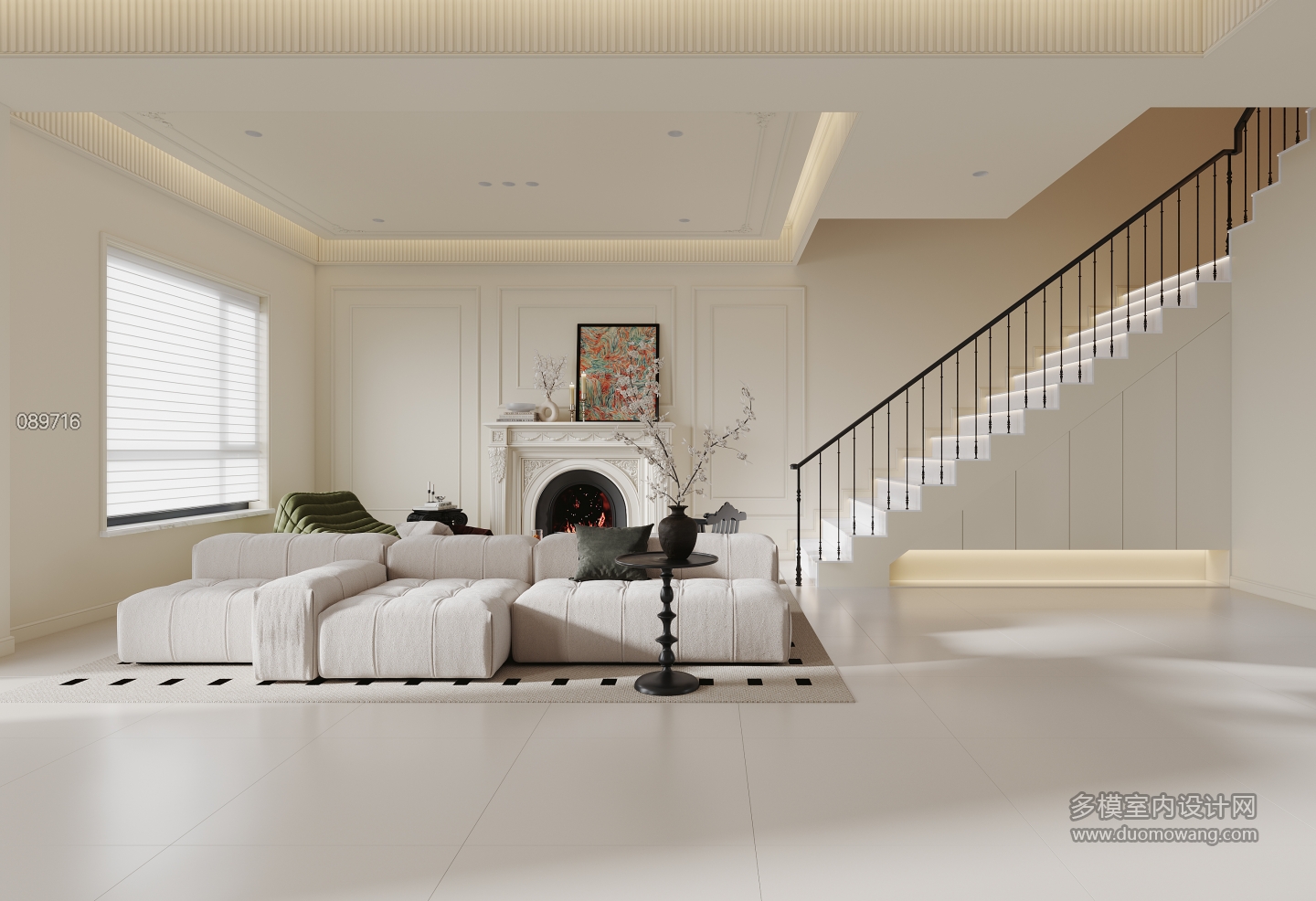 现代轻法一层客厅