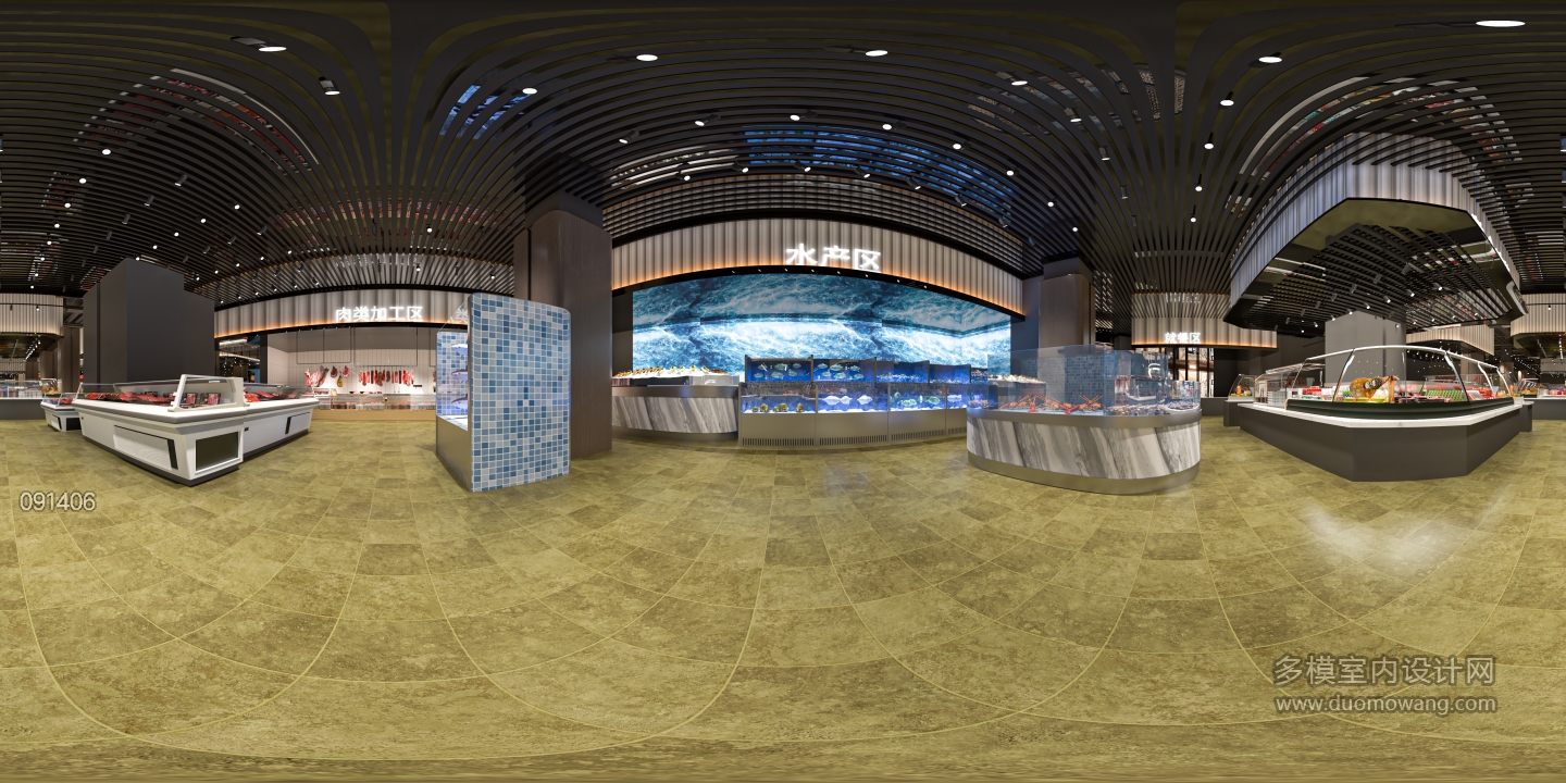 现代百货超市全景2