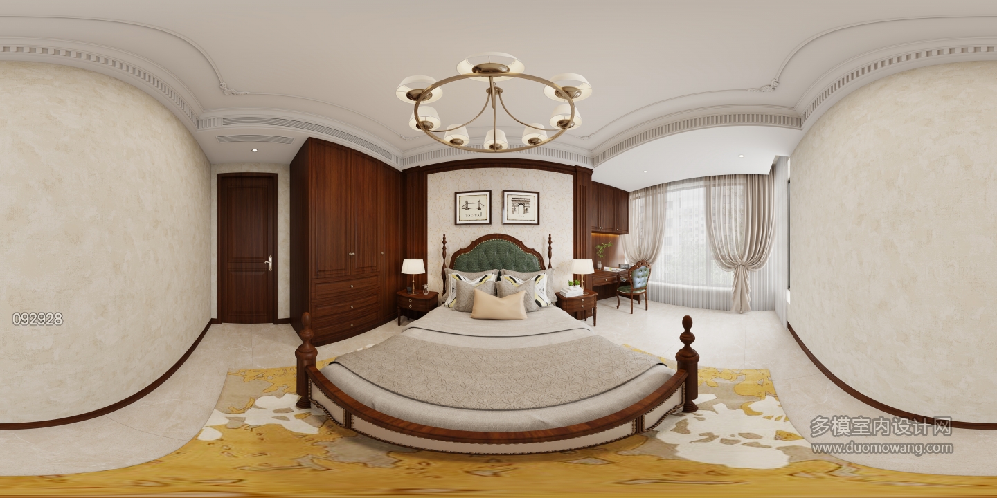 美式次卧1全景