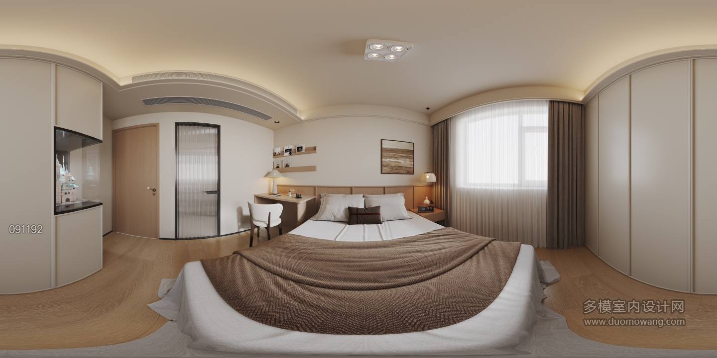 现代主卧全景