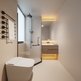 现代卫生间特写