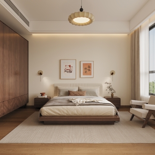 现代中古二楼主卧视角1