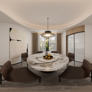 新中式餐厅全景