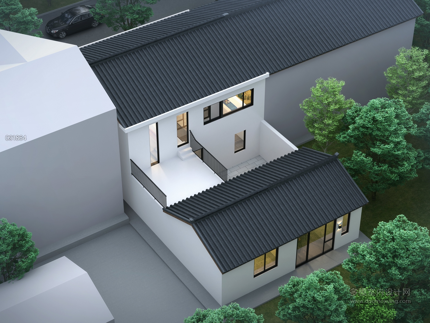 现代自建房鸟瞰