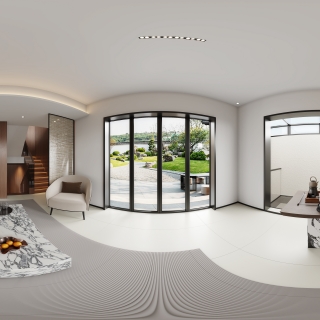 新中式1楼客厅全景