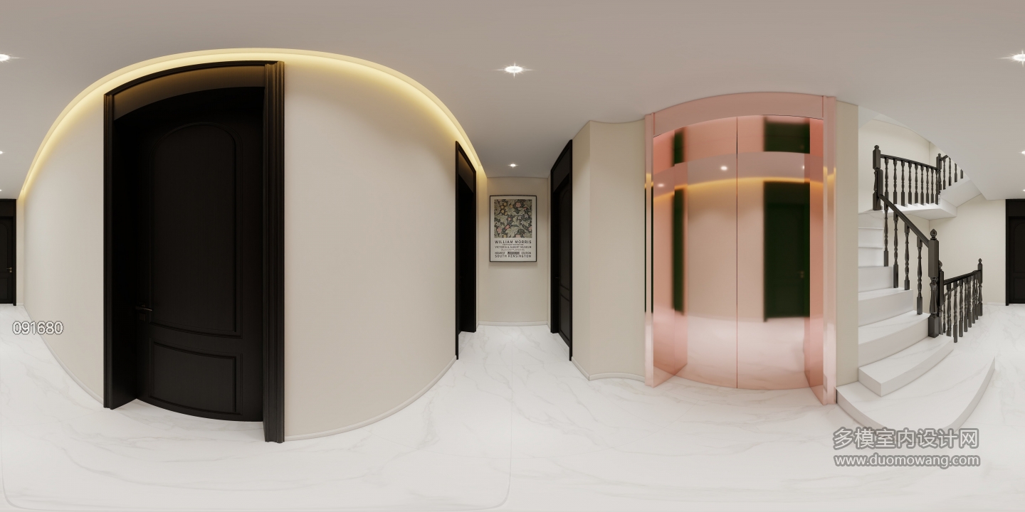 法式二楼楼梯间