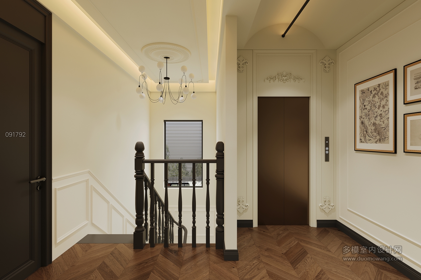 现代三楼楼梯间单张