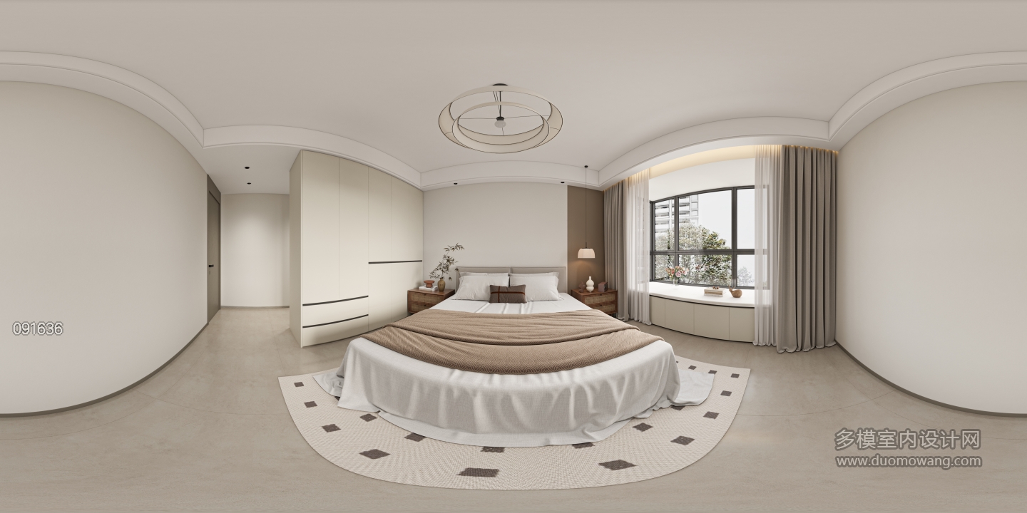 现代主卧 360