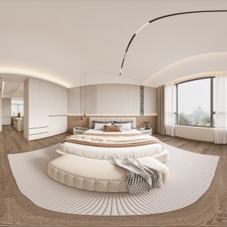 现代三楼卧室 360