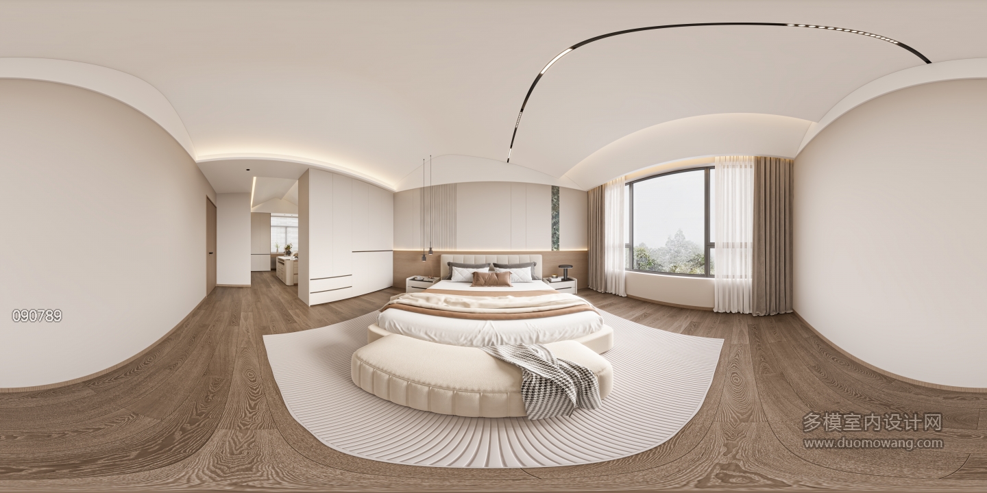 现代三楼卧室 360