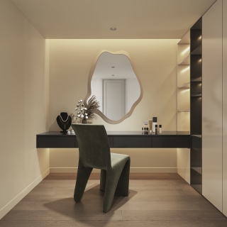 现代轻法二层次卧卧衣帽间