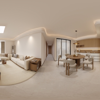 现代客餐厅全景