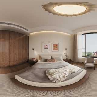 现代中古二楼主卧全景