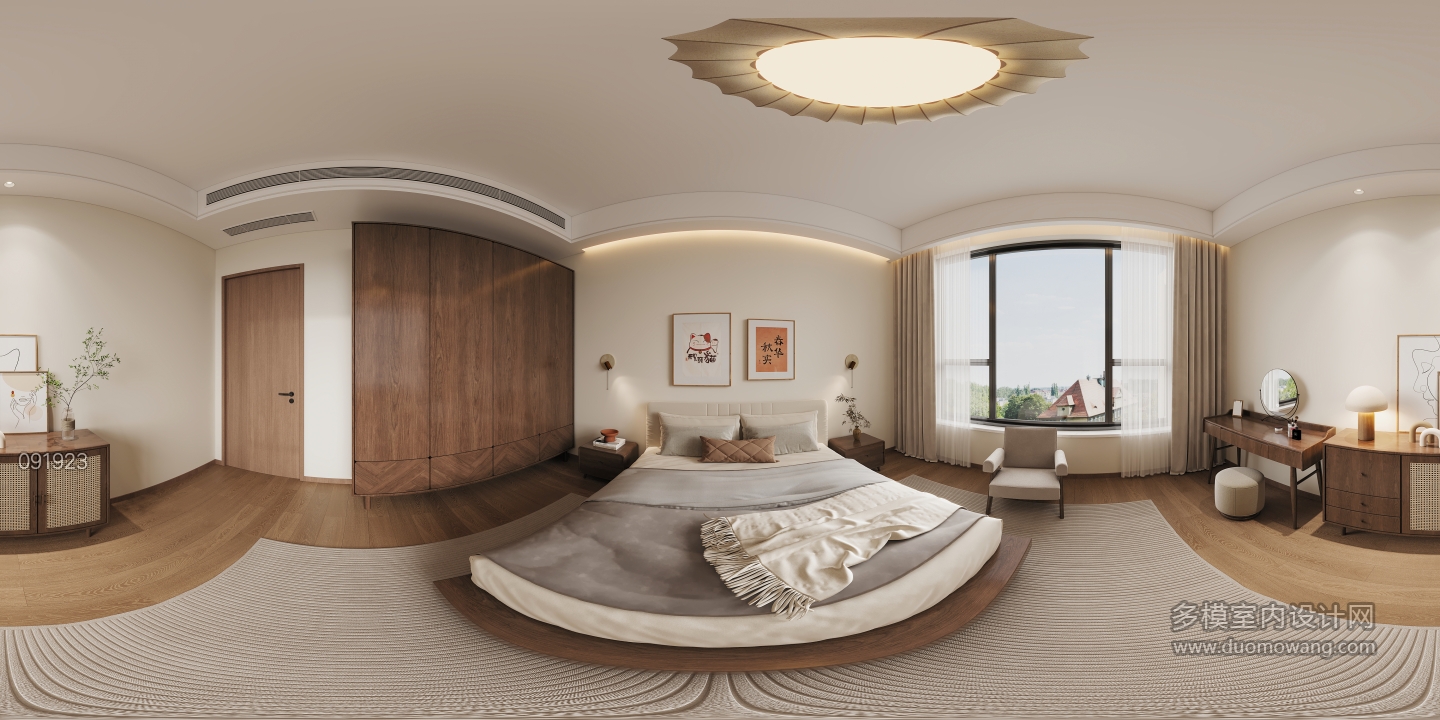 现代中古二楼主卧全景