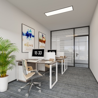 现代三人办公室