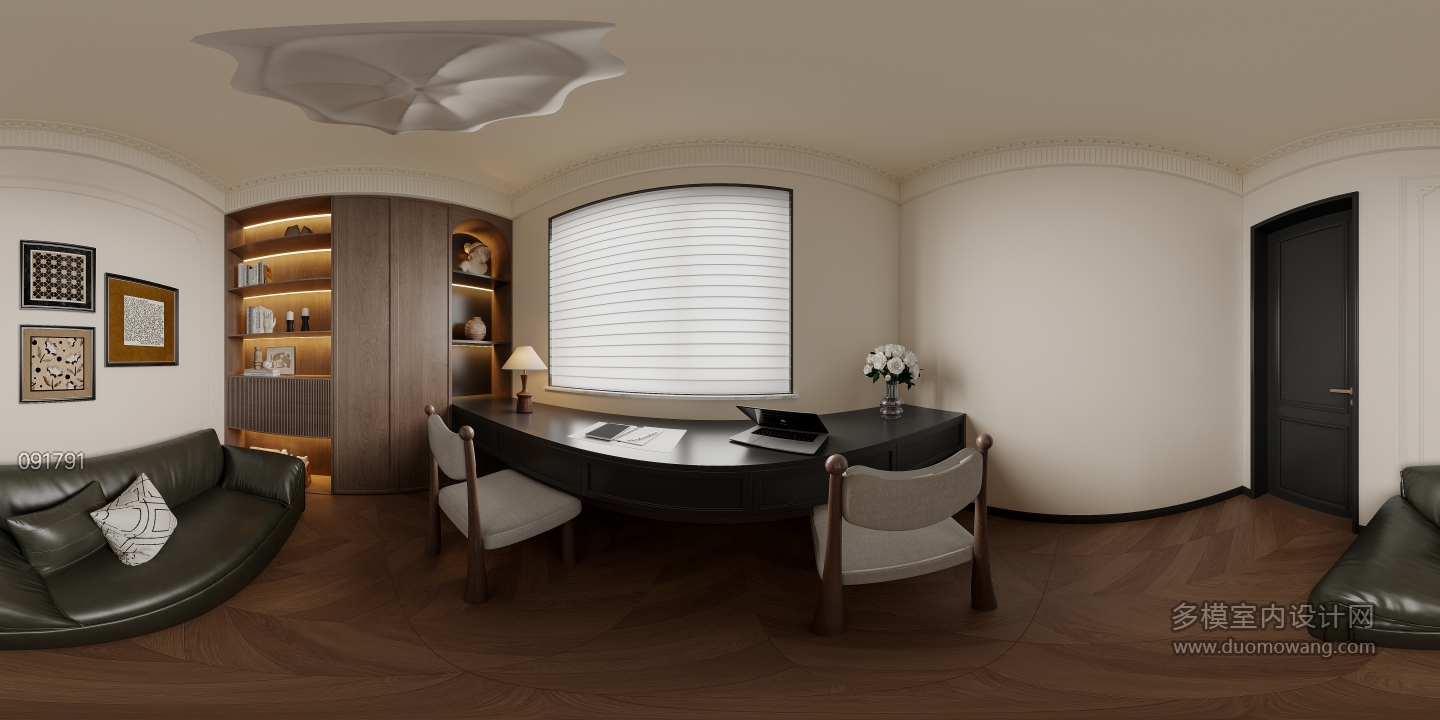 法式中古书房全景