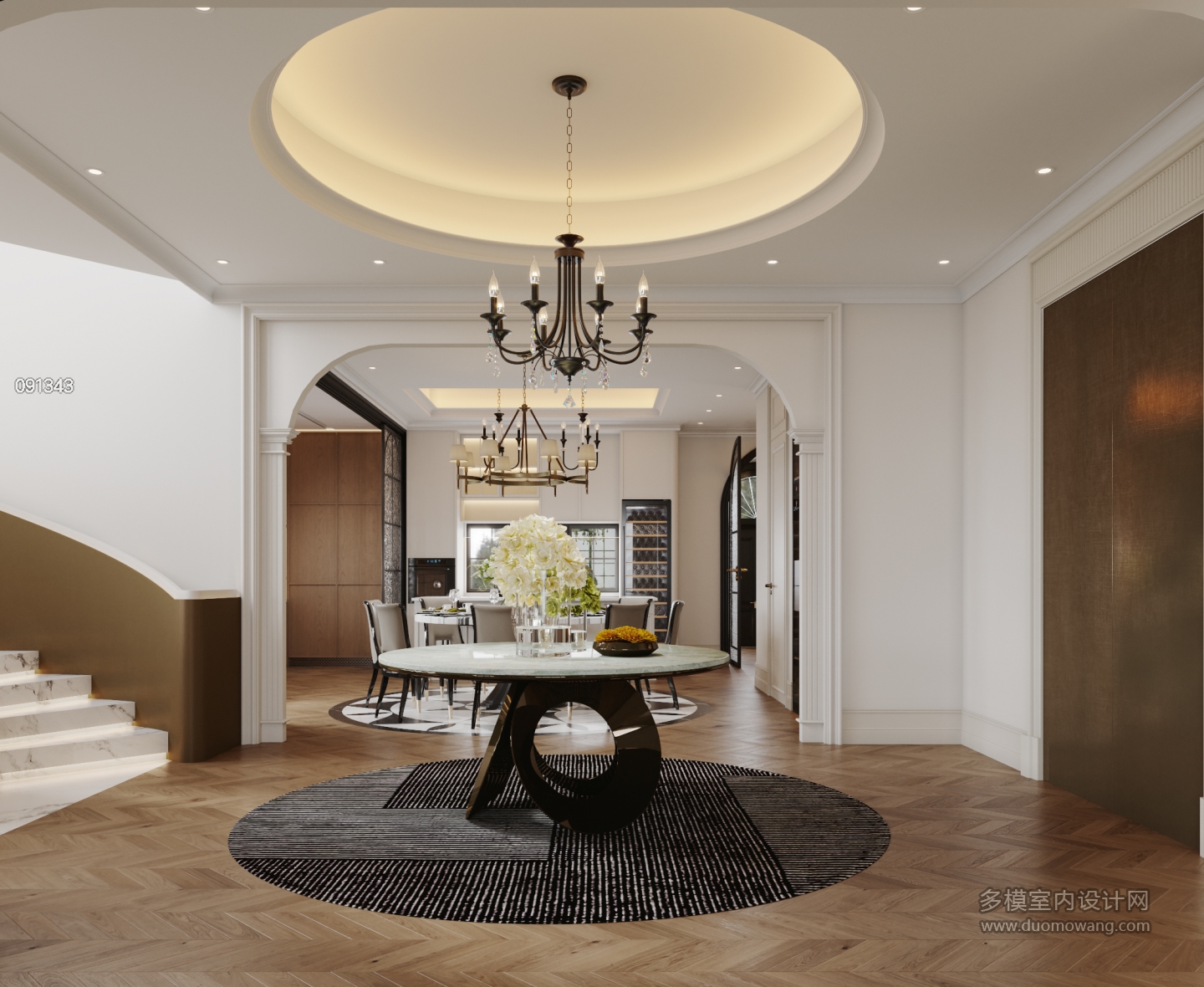 法式-一层大厅特写2