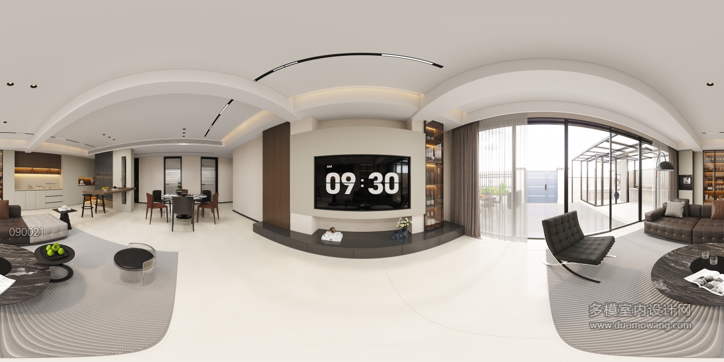 现代客厅全景