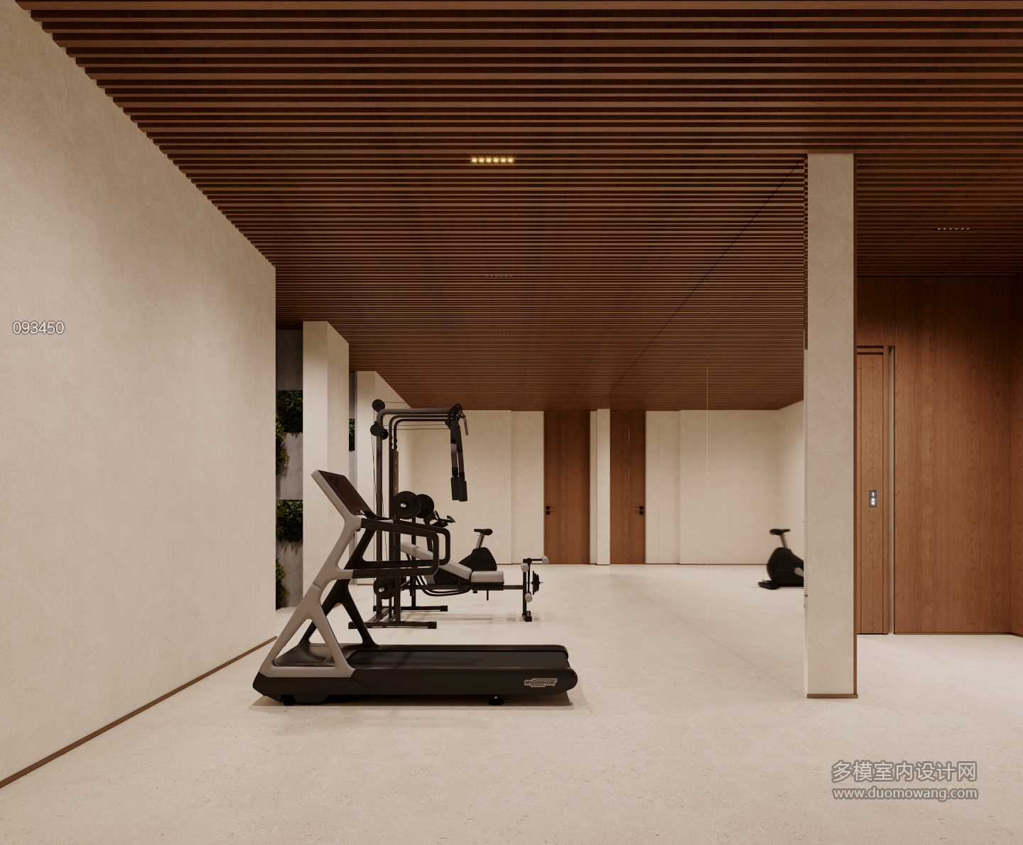 现代地下室健身区