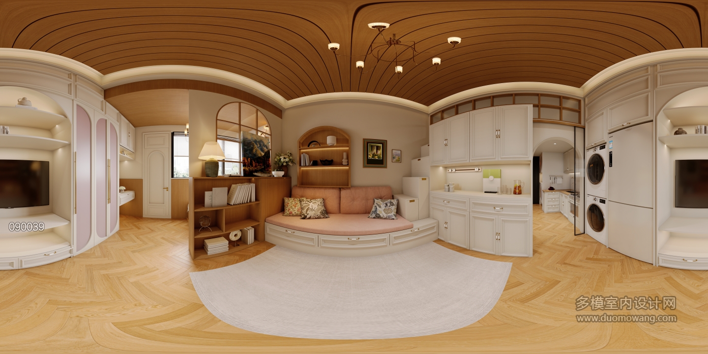 美式乡村 客厅全景