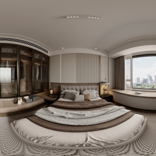 现代主卧全景