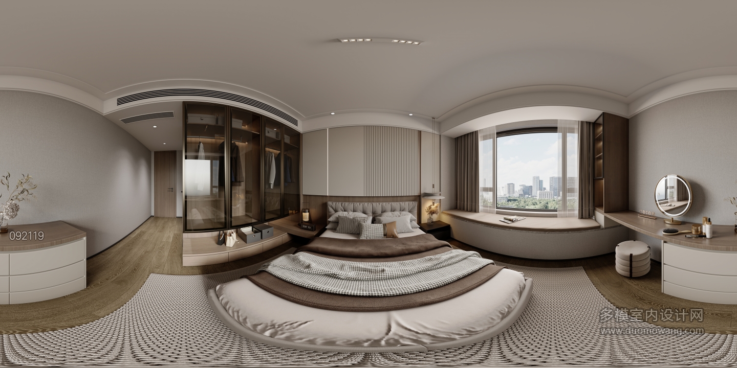 现代主卧全景