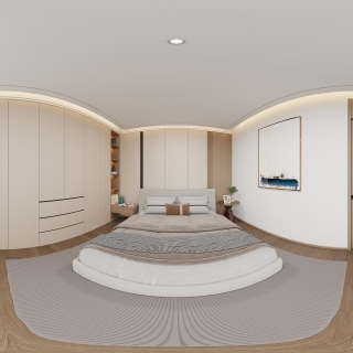 新中式2楼卧室1全景