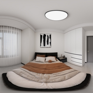 现代黑白灰次卧1