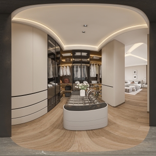 现代主卧衣帽间 360