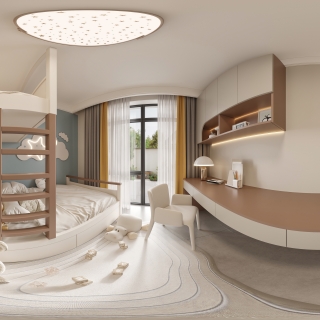 现代大女孩房全景