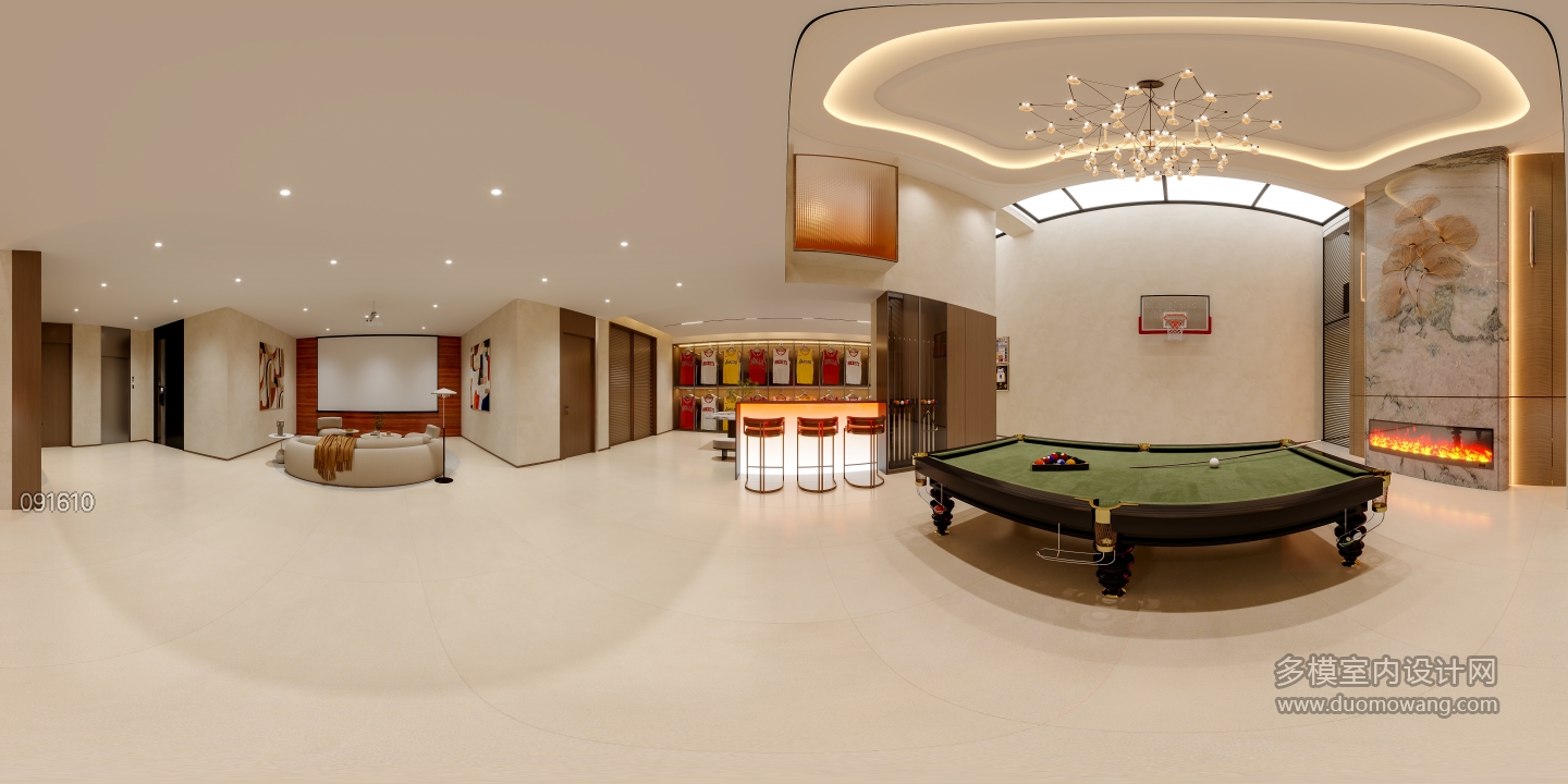 现代地下室全景