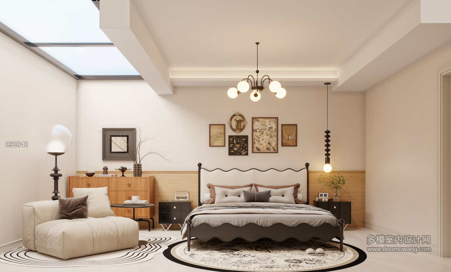 现代负一层卧室