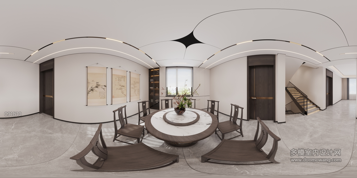 新中式2楼餐厅全景