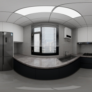 现代黑白灰厨房