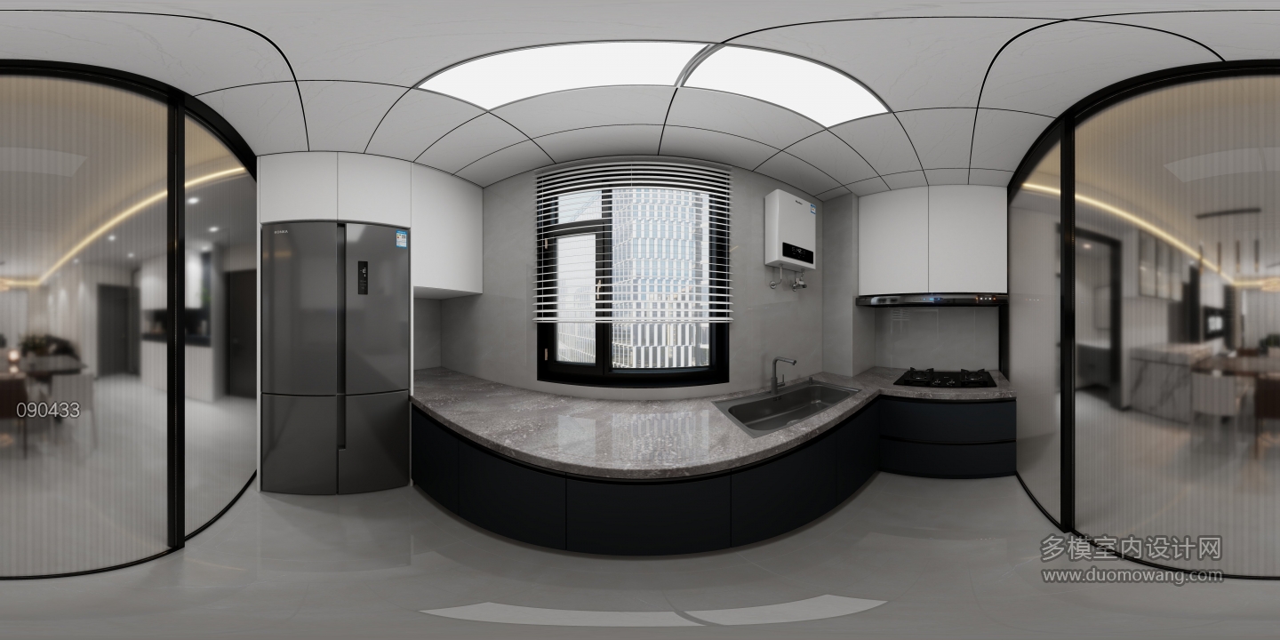 现代黑白灰厨房