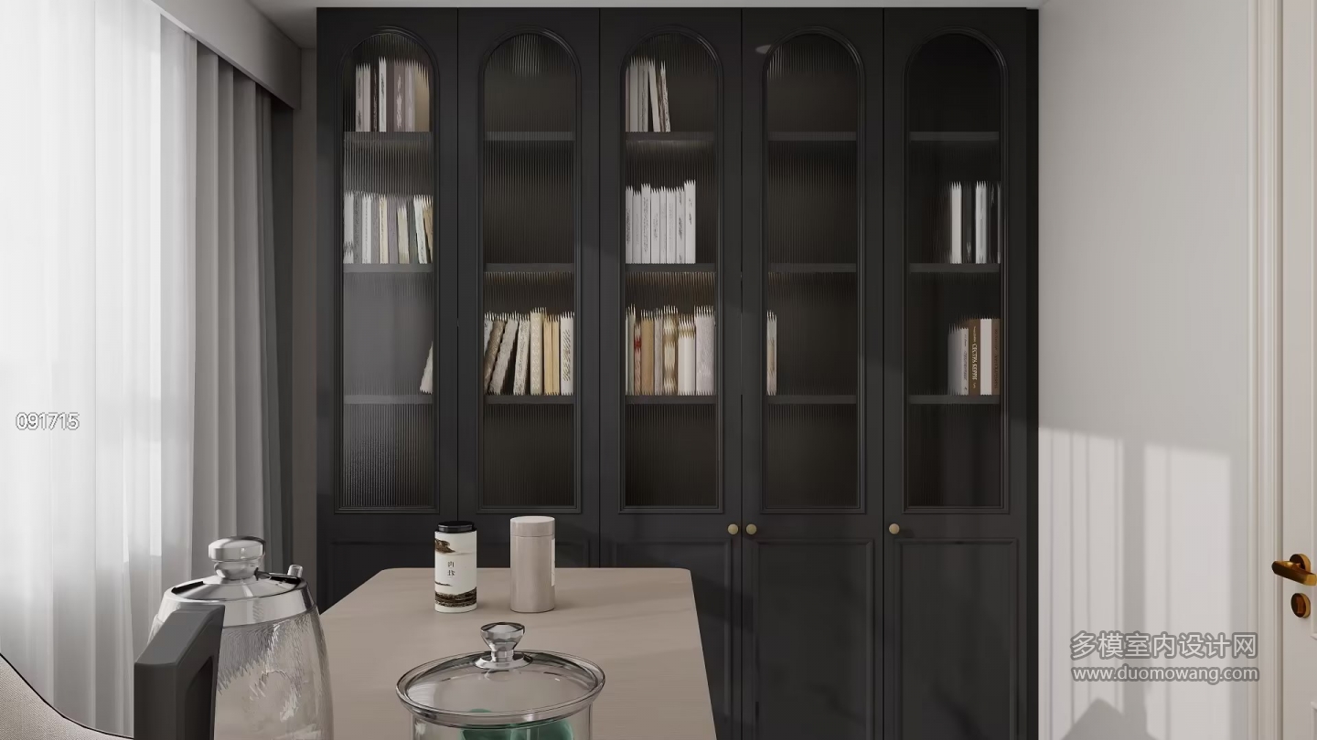 法式书房柜子单张